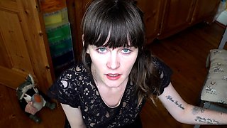 Close up teen foot worship