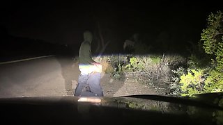 Pulled Over to Fuck Blonde Babe on the Roadside