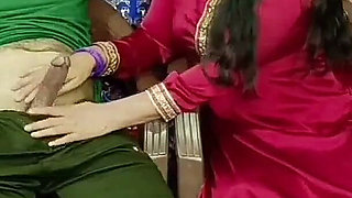 Indian Desi Stepaunty Caught My Dick and Sucking It in Waiting Room
