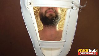 Fakehub - luxurious young blond working at reception of massage salon gets horny for well known czech hockey player and gets her adorable soft Natural Tits and jiggly ass out to oil up his Big Cock and rail to climax starring Chrissy Fox
