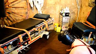 Femdom fetish mistresses fuck bdsm loser with strapon