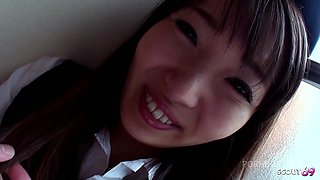 Japanese Teen with Big natural Tits seduce to First Time Uncensored Amateur POV Fuck by Classmate