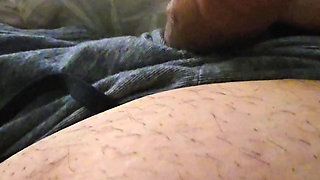 Step mom hand pulled out step son dick and handjob without shame