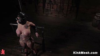 Lily Lane Bound In Leather Fetish Play