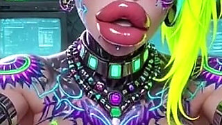 Cyberpunk Style Women Bouncing Boobs, Ai Animation