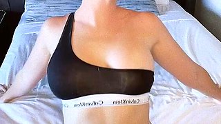 Amateur blond girl with big boobs getting fucked