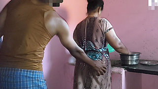 Stepaunty was working in the kitchen when I had sex with her