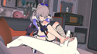 [honkai: Star Rail] Silverwolf X Wojak: Late Night Gaming & Sex in Her Bedroom