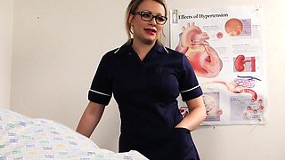 Brit voyeur nurse watches patient wank