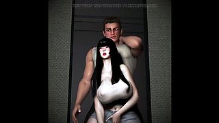 Big Boobs 3D Hentai - Hot Asian Teen Doggy Style & Cumshot Animation