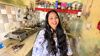 After Wife Said No to Sex, Husband Pounds Saas in the Kitchen Taboo Hard Fuck!