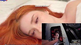 Redhead shares public threesome creampie interracial passion