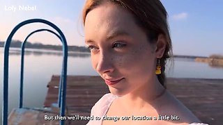 Sad Cutie Loly Nebel Gets Fucked on the Dock - Teen POV Sex in Public