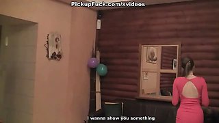 Young pretty girl Taiss is fucking dick in public sauna