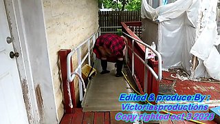 Big-Butted Redheads Outdoor Garden Cleanup