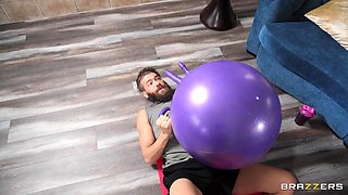 Is That Exercise Ball Stuck Up Your Ass? With Xander Corvus, Kayla Kayden - Brazzers