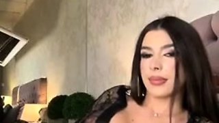 Hot brunette from squirt masturbating on webcam