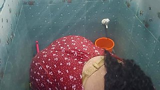 Desi Woman Showering
