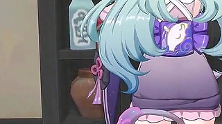 Genshin Impact- Mizuki Works Out Your Stress with a Lewd, Slippery Sex Session - 3D Hentai Animation