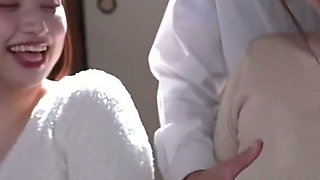 Cramped Room with Three Busty Curvy Girls - We Sneak in Quiet Sex Without Getting Caught - Scene4