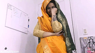 Horny Lily Big Boobs Indian Stepmom Dirty Talk and Sex with Stepson
