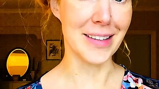 Webcam busty blonde stripped covered by oil anal masturbate