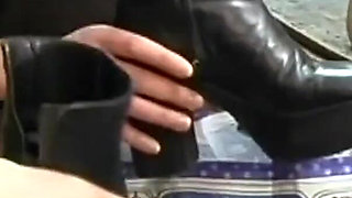 Busty MILF Fucks and Gives a Blowjob to a Big Cock Cumming on Tits