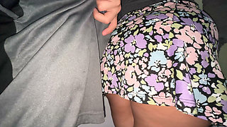 Big-assed Woman Touches a Stranger's Erect Penis. Flash Dick!!