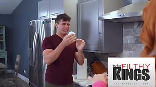 Caught Horny Bubble Butt Stepsis Boiling Her Dildos & I Fucked Her Hard