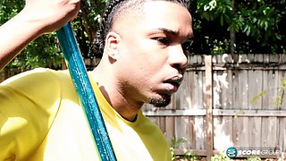 In her comeback XXX scene, Alana Luv, now 41, sucks and fucks the pool boy