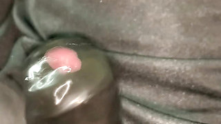 Latex Sheath Under Clothes Masturbation & Massage