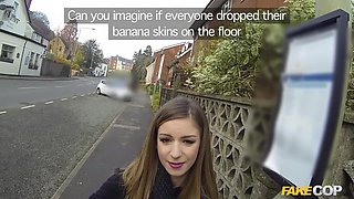 Slutty Stella Cox anal fuck by a cop in his car