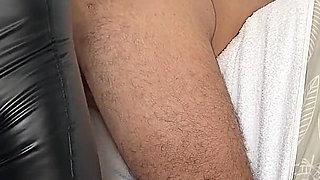 Femdom Handjob,prostate Massage and Strap-on. Medical Goves Fetish