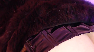 FUR FETISH video: beautiful Mistress tease and seduce. ASMR and JOI. Arya Grander.
