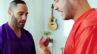 Two youthful gals share a spunk in gullet blowjob