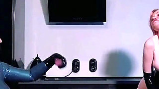 Lesbian Strap-on Suck Latex Rubber Fetish Video