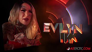 Evilyn Ink Tattoos Ivan and River Dawn Ink While Fucking the Cutie With a Strap-on - AltErotic