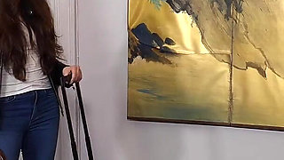 Bratty Slave Mila Learns Her Lesson: Humiliating Strip Search, Hair Pulling, and Taped Wand Bondage by Miss Ruby Marks