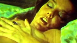 Retro Green-tinted Vintage Classic with Hairy Brunette Orgy