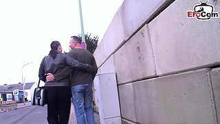 German housewife approached on the street and persuaded