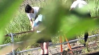 Japanese students pissing