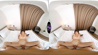 Virtual reality sex with hot teen peaches in pov style