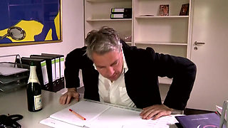 Blonde Babe Ass up Office Toy Play Wild Fuck