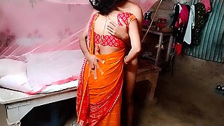 In Indian Bhabhi Saree, Brother-in-law Made the Sister-in-law a Mare and Fucked Her