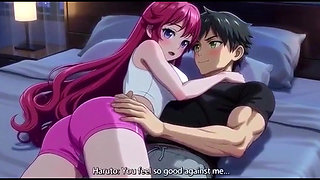 Stepsister share bed with stepbrother in hotel and seduce him