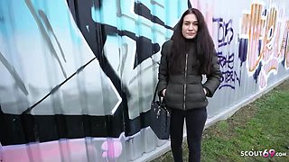 GERMAN SCOUT - Slim Czech Teenage Stefani Jameson with Saggy Jugs Pick Up for First Casting Nail - Hard core