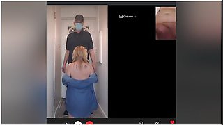 Hot Mature Milf Blows & Shags Pizza Man, While On Skype Call To Hubby! British Amateur Cuckold X