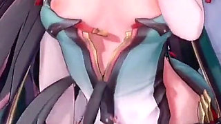 Wuthering Waves - Threesome of Zhezhi & Jinhsi Passionate Sex with Rover - 3D Hentai Animation
