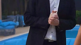 At the Pool It Is Easy to Seduce to Fuck, Threesome