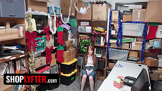 Shoplyfter - Passionate Redhead Crook Krystal Orchid Gets on Her Knees and Swallows Huge Cumshot